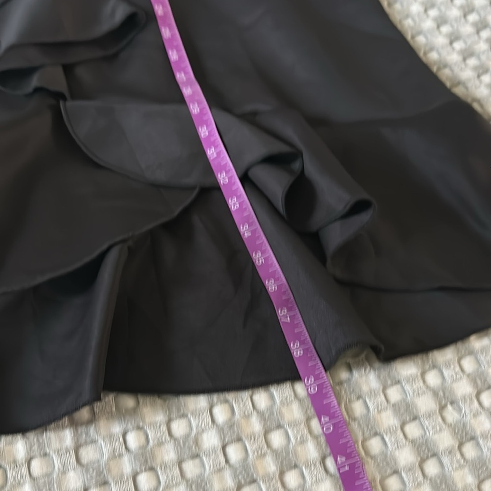 VENUS Black Ruffled Sheath Midi Dress - Picture 12 of 12